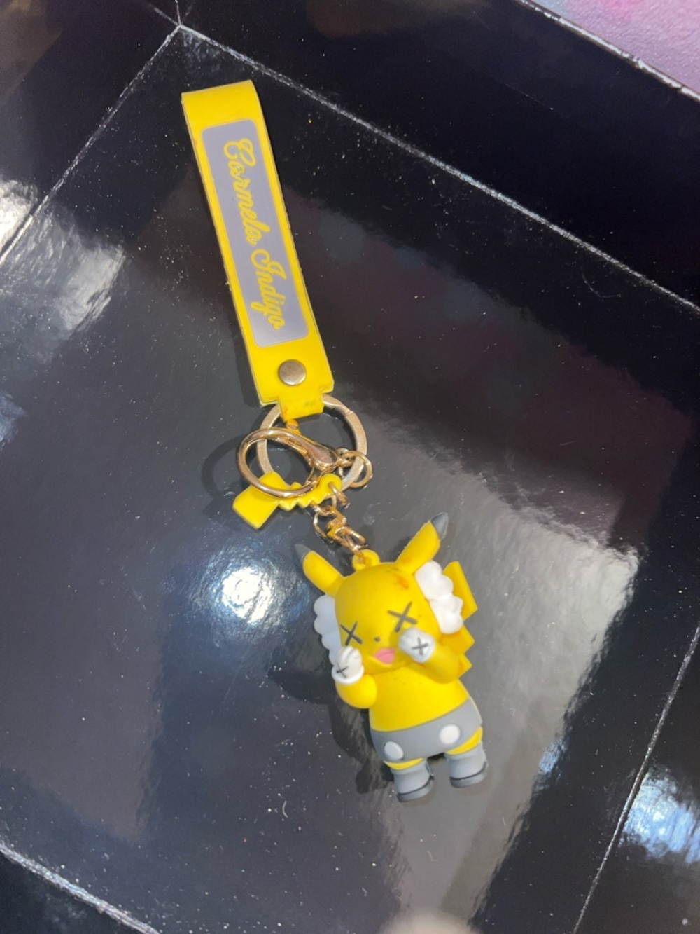 Kids Yellow Cartoon Keychain Strap - Branded